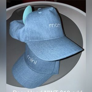 Pearhead Denim Matching Blue "mom" and "mini" Baseball Caps